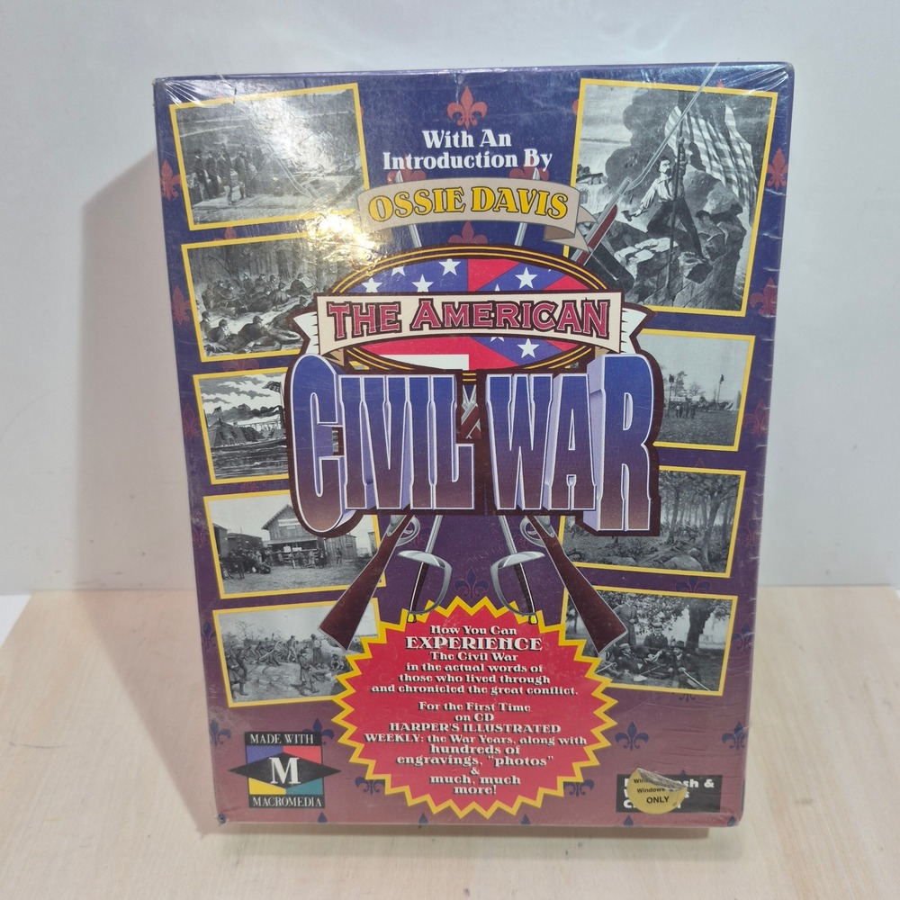 The American Civil War A Nation Divided PC Mac CD-ROM 1996 Big Box New Sealed